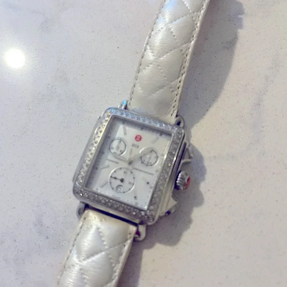 Michele Deco Mid Diamond Watch Head and band - Picture 7 of 9